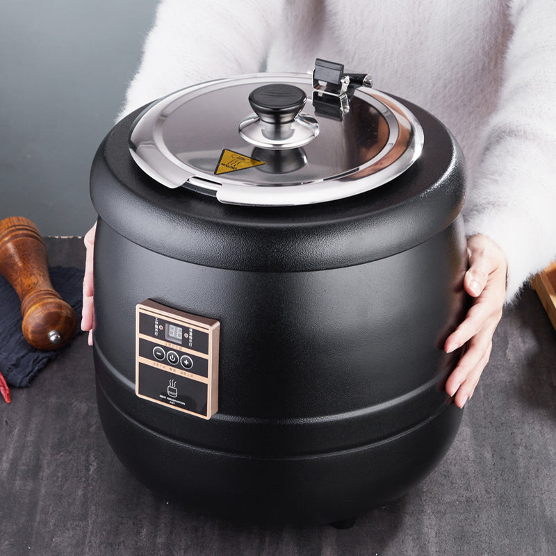 Buffet Internacional Assiettes De Luxe Pour Restauration Buffet Black Soup Warmer Station Buffet Container Electric Soup Tureen