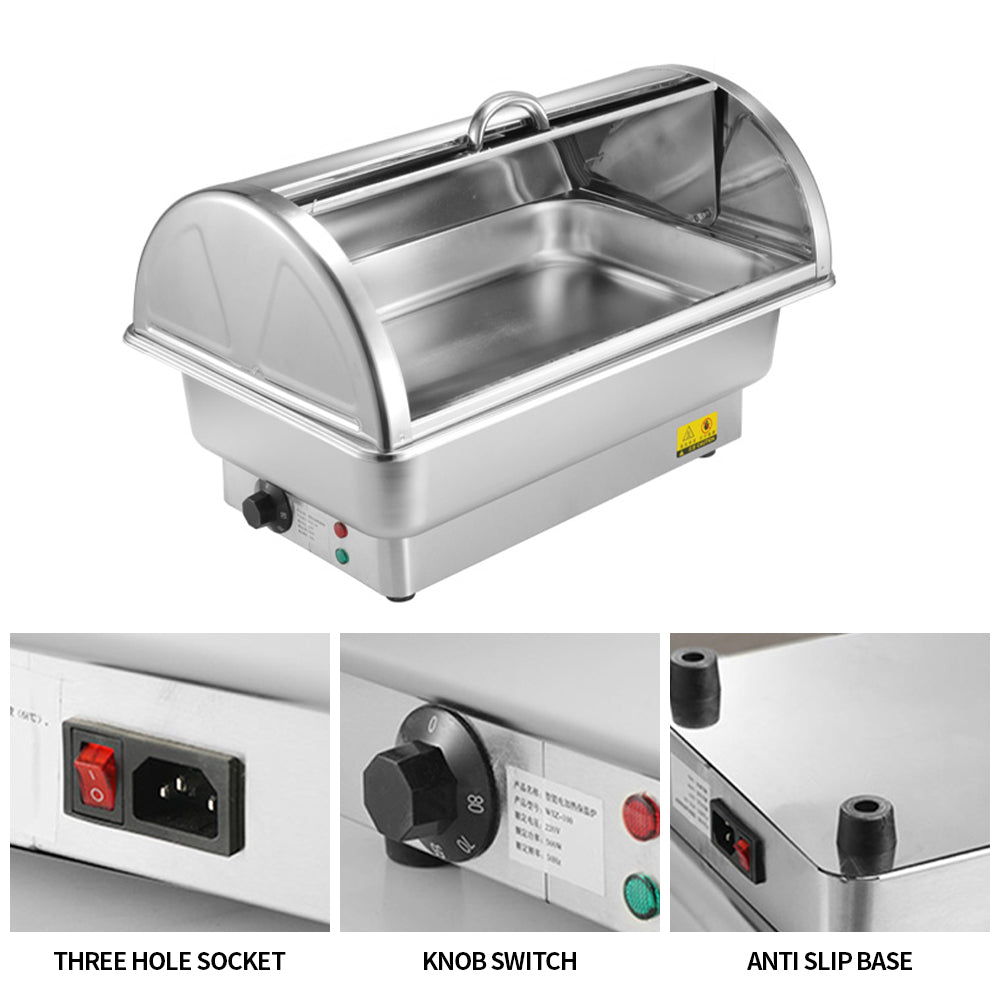 Yurtrain High Quality Stainless Steel Electric Chafing Dish Set Buffet Food Warmer Equipment for Restaurant & Party