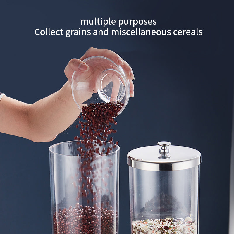 Yurtrain Hotel Commercial Food Storage Container 3 Tank Candy Corn Nut Dispensers Sapele Wood Base Grain and Cereal Dispenser