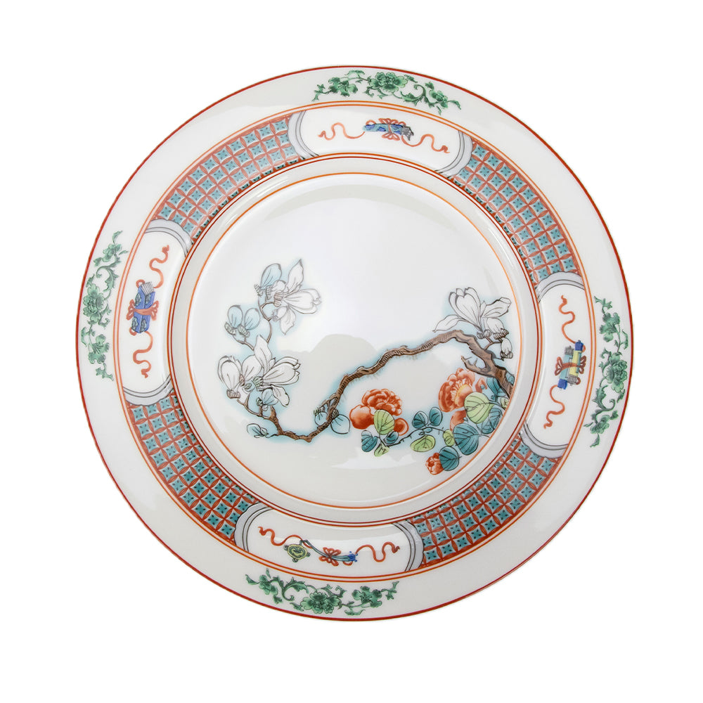 Yurtrain Retro Florals Ethnic Style Bone Porcelain Tableware Dinnerware Set with Bowls and Plates for Wedding Celebrations