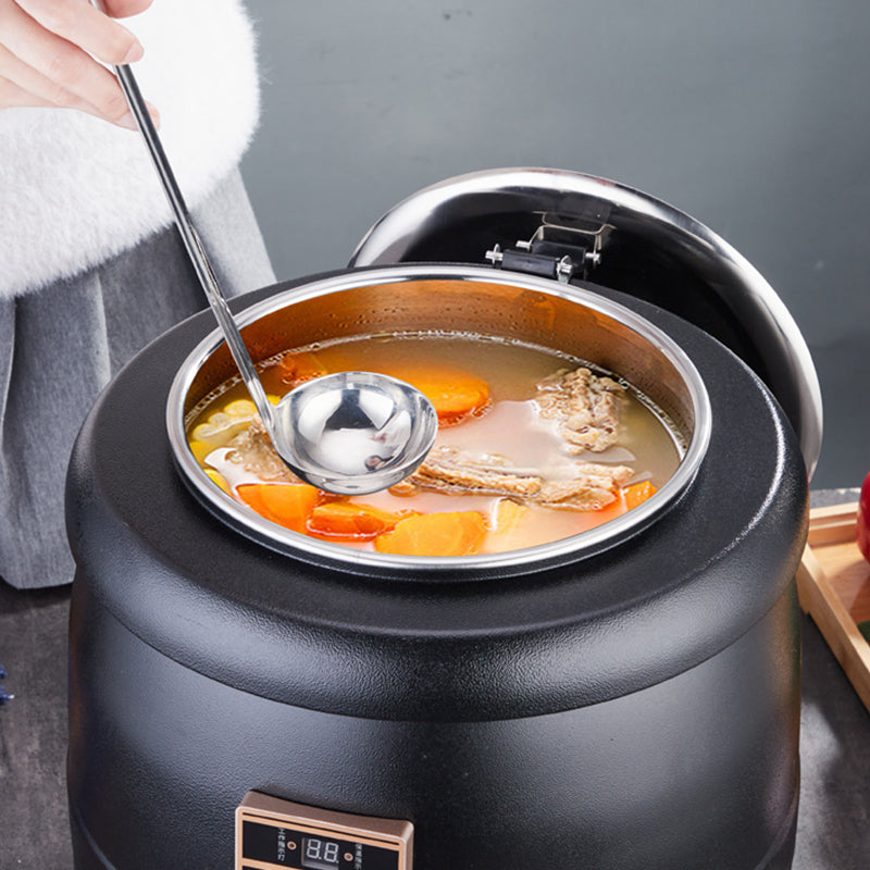 Buffet Internacional Assiettes De Luxe Pour Restauration Buffet Black Soup Warmer Station Buffet Container Electric Soup Tureen