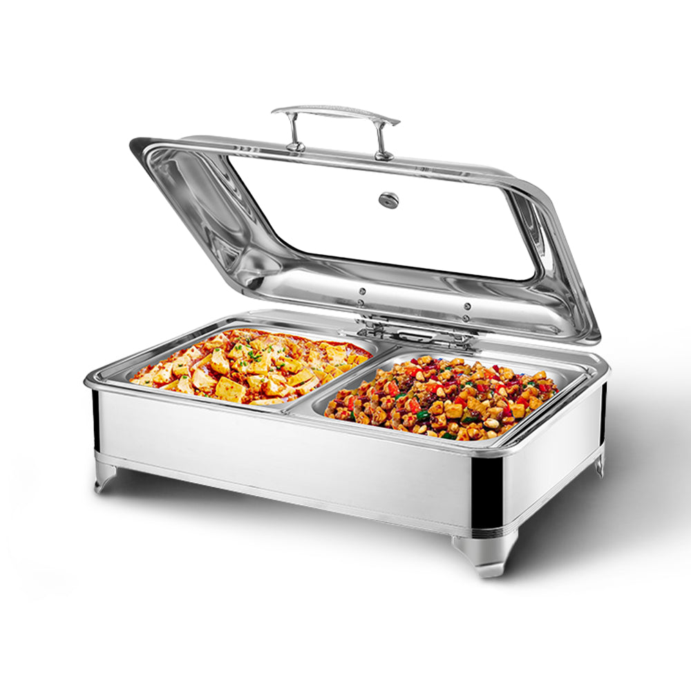 Yurtrain Luxury Electric Buffet Food Warmer Stainless Steel Chafing Dish Hydraulic Catering Warming & Holding Equipment