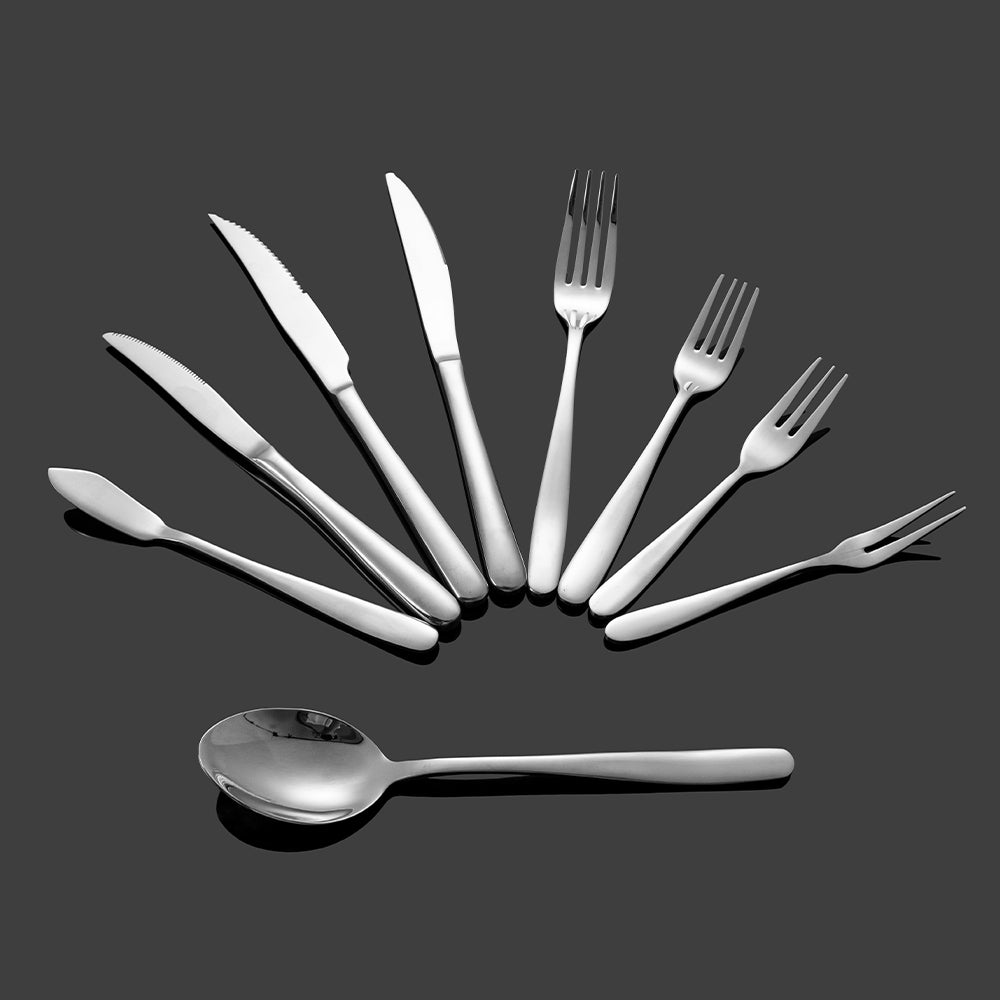 Yurtrain High Quality Stainless Steel Mirror Polish Dishwasher Safe Wedding Flatware Set with Knife Fork and Spoon