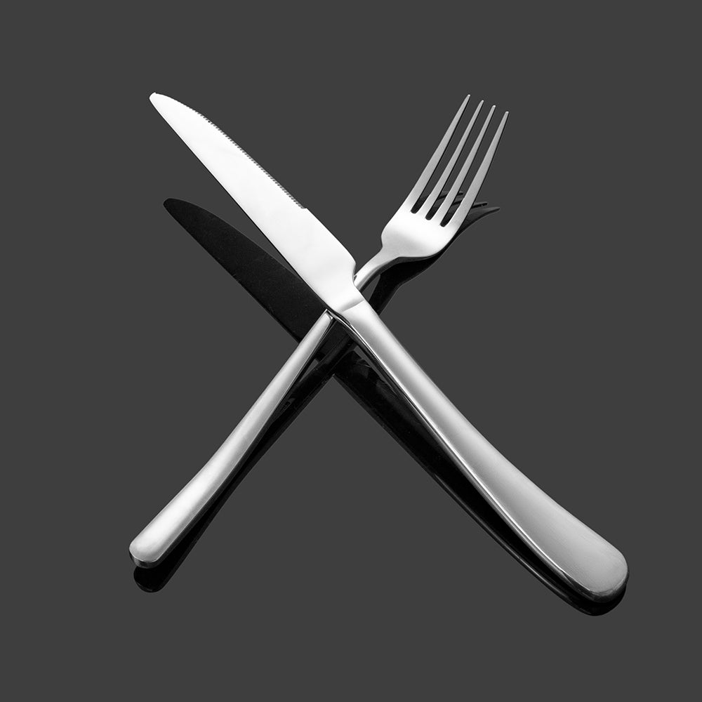 Wedding Art Decor Stainless Steel Mirror Polish Cutlery Set Kitchen Flatware Dessert Knife Fork Restaurant Dishwasher Safe