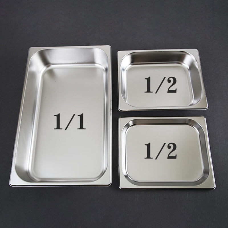 Yurtrain Commercial Kitchen Gas-Fueled Equipment 1/1 1/2 GN Pan 304 Stainless Steel Food Warmer Steam Table Restaurants Hotels