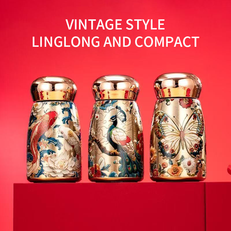 Yurtrain Custom High-End 316 Stainless Steel Mini Pocket Cup Portable Vacuum Thermos Modern Design Temperature Display BPA Free