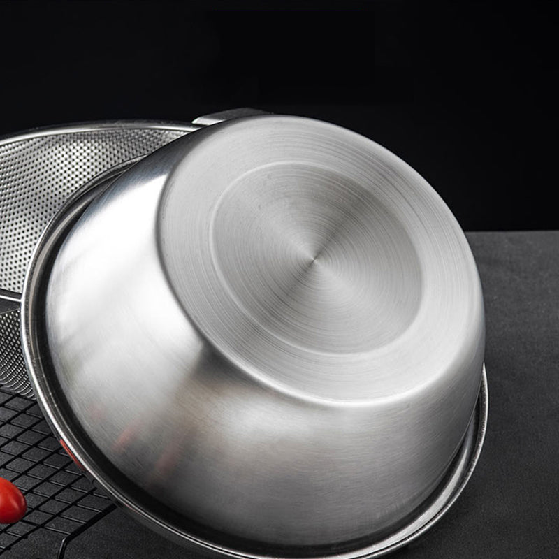 Yurtrain Factory Wholesale Metal Stainless Steel Kitchen Bowls Low MOQ Rice Washing Colander Set