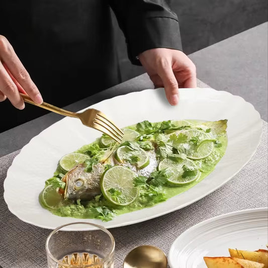 Yurtrain Hotel Quality Restaurant Crockery Dessert Plate White Appetizer Plate Porcelain Events Ceramic Soup Dishes & Plate