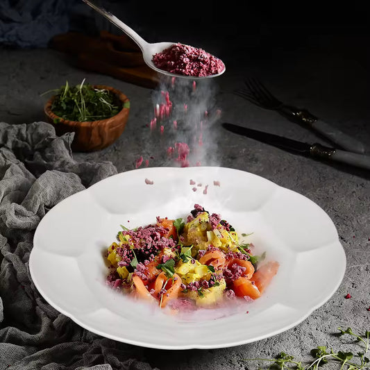 Yurtrain Fine Bone China White Dinner Sets Luxury Hotel Collection Dinnerware Plates and Bowls Tableware Set Wedding Dishware