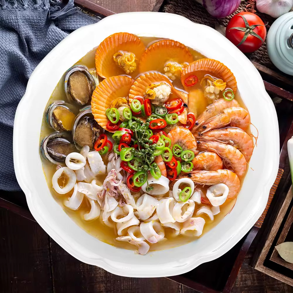 Yurtrain Charger Wedding Luxury Irregular Bone China Fine Porcelain White Serving Salad Dinner Plate & Dishes Set for Catering