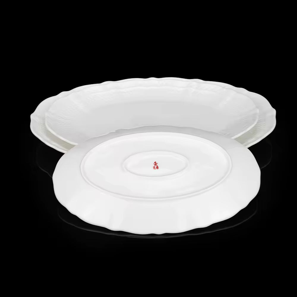 Yurtrain Hotel Quality Restaurant Crockery Dessert Plate White Appetizer Plate Porcelain Events Ceramic Soup Dishes & Plate