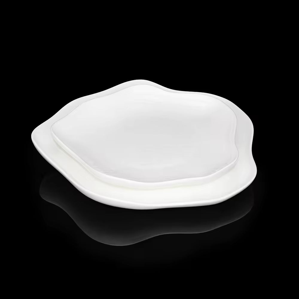 Yurtrain Ceramic High White Porcelain Tableware Factory Wholesale Catering Ceramic Deep Bowl Porcelain Dinnerware for Hotel