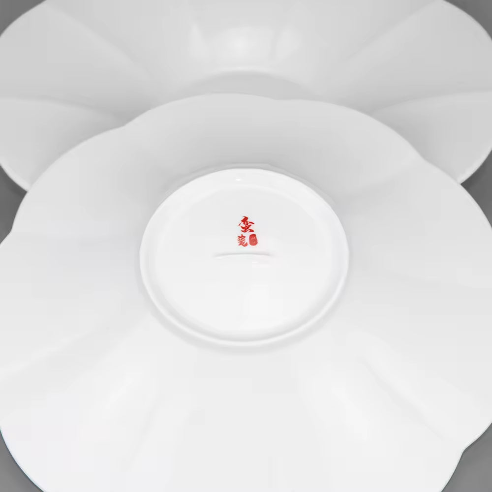 Yurtrain Fine Bone China White Dinner Sets Luxury Hotel Collection Dinnerware Plates and Bowls Tableware Set Wedding Dishware