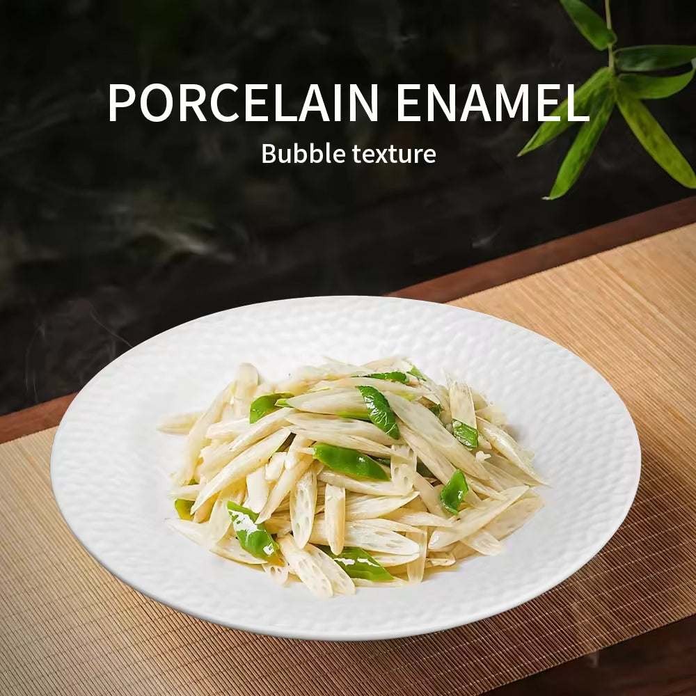 Yurtrain Bubble Western Food Plate Advanced Sense of Light Luxury Plate Restaurant Features Tableware Hotel Special Round Plate