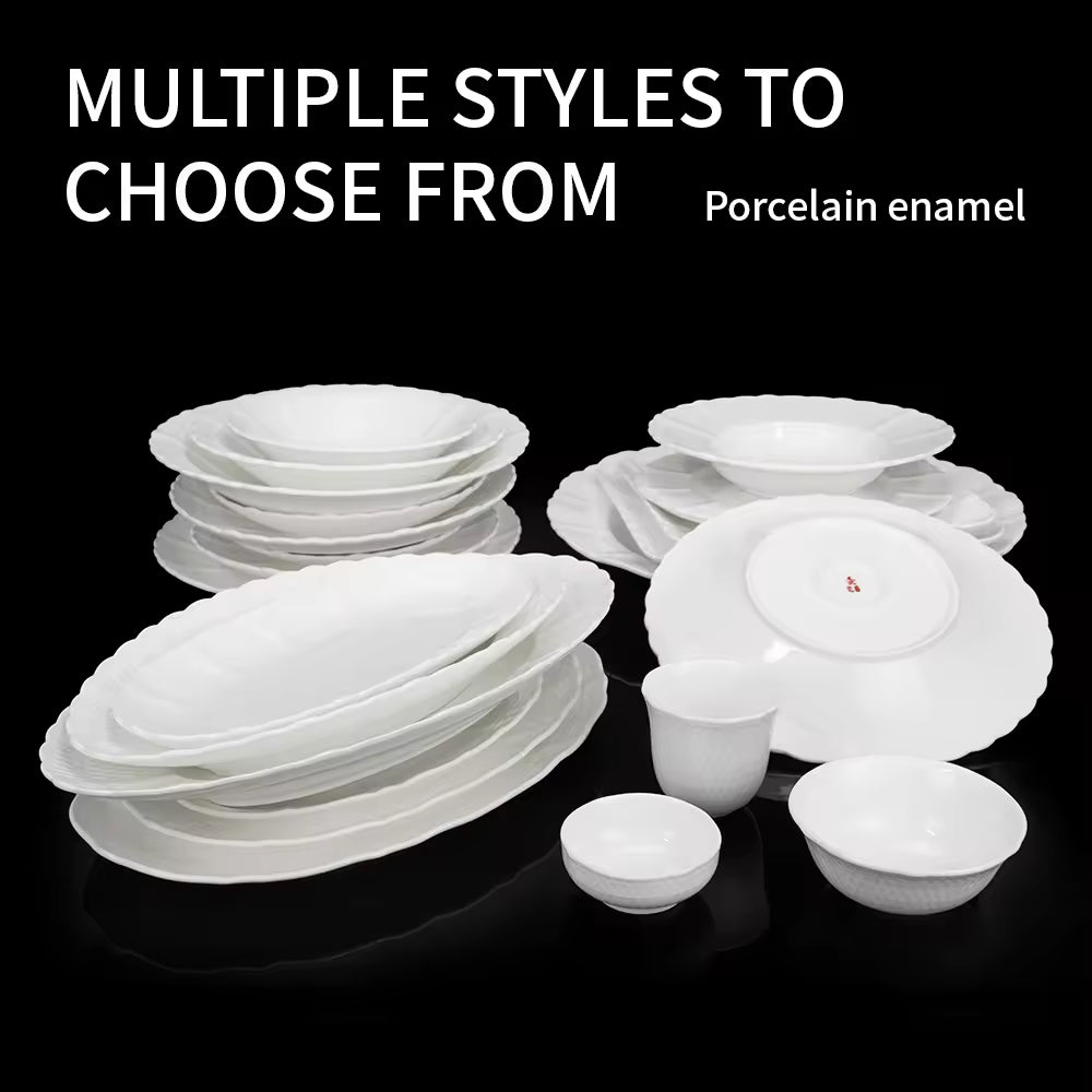 Yurtrain Hotel Quality Restaurant Crockery Dessert Plate White Appetizer Plate Porcelain Events Ceramic Soup Dishes & Plate