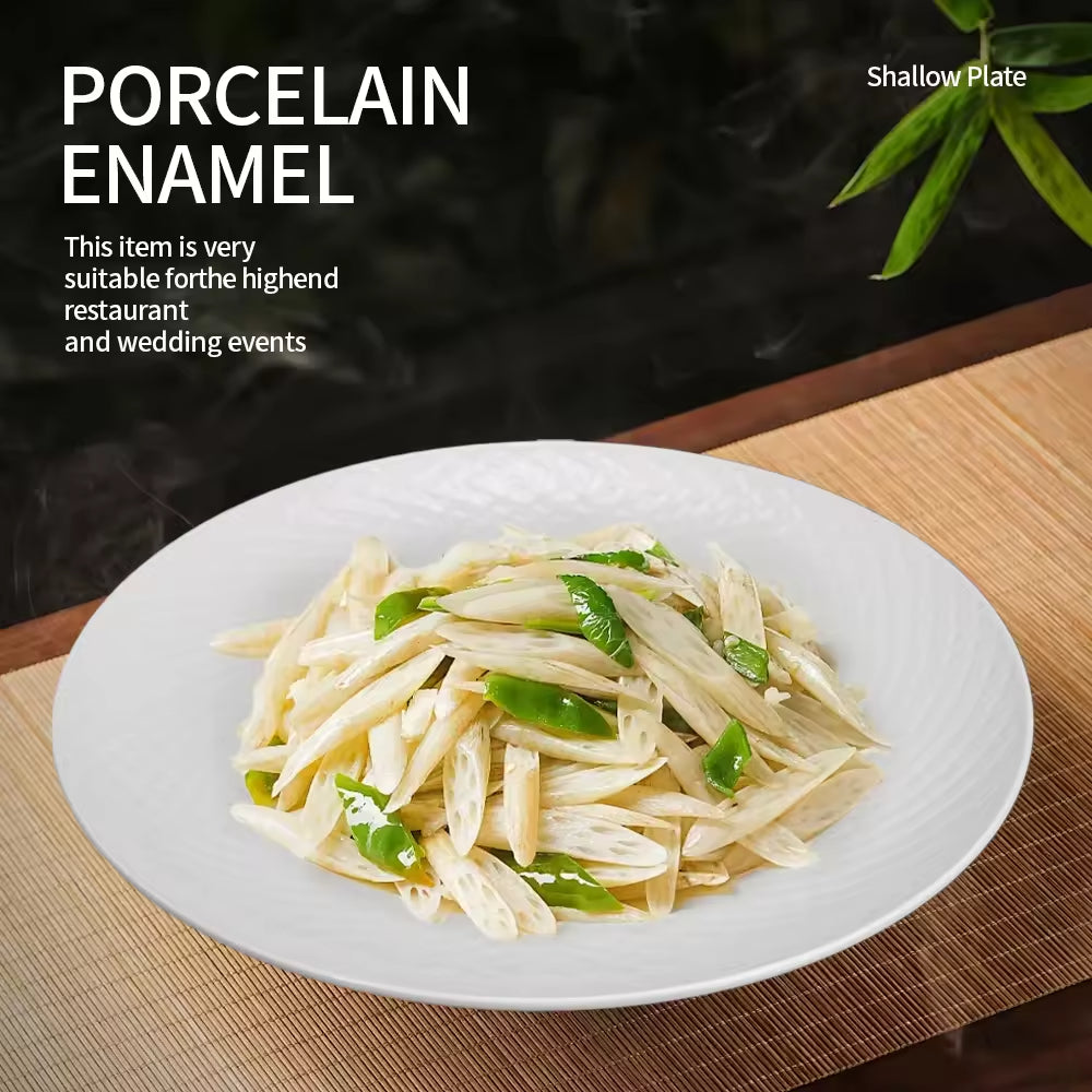 Yurtrain Ceramic Dinner Plate Pasta Steak Puree Salad Dessert Fruit Fish Serving Tray Platter Side Plates Restaurant Tableware