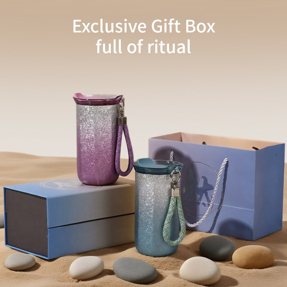 Titanium Coated Thermos Coffee Tea Tumbler 400ml Stainless Steel Insulated Car Thermal Mug Portable Cup Water Bottle Flasks