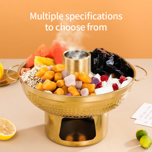 Korean Stainless Steel Induction Cooker Compatible Dishwasher Safe Modern Luxury Design Dry Ice Hot Pot for Restaurant Use