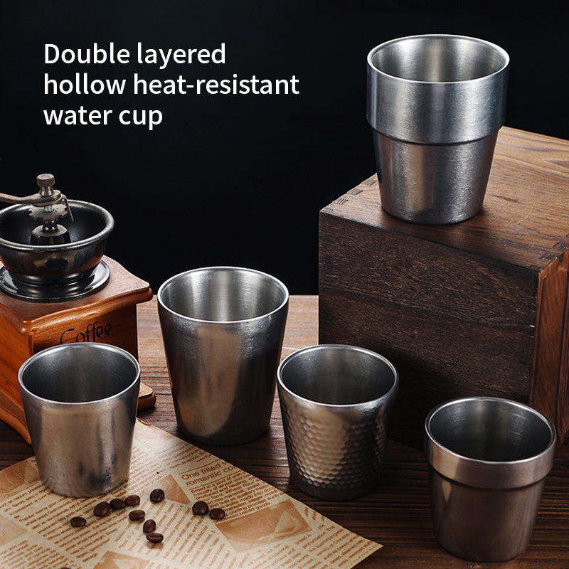 Double Wall Stainless Steel Vacuum Insulated Thermos Coffee Mug Portable Europe Style Party Use for Coffee Milk Tea Wine Glass