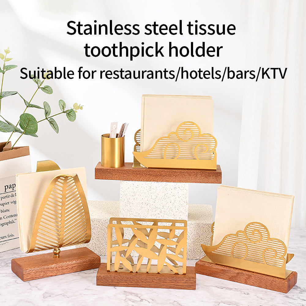 Modern Stainless Steel Napkin Tissue & Toothpick Holder Square Restaurant Towel Storage Home Bar Cafe Use Waterproof Durable