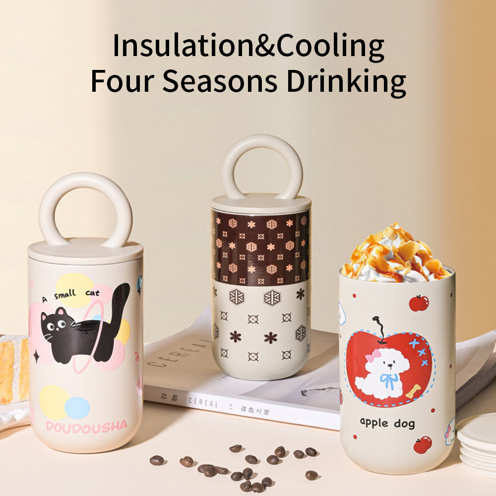 Yurtrain New 304 Stainless Steel Lock High-Value Portable Insulated Crossbody Coffee Cup Vacuum Technology Style for Travel