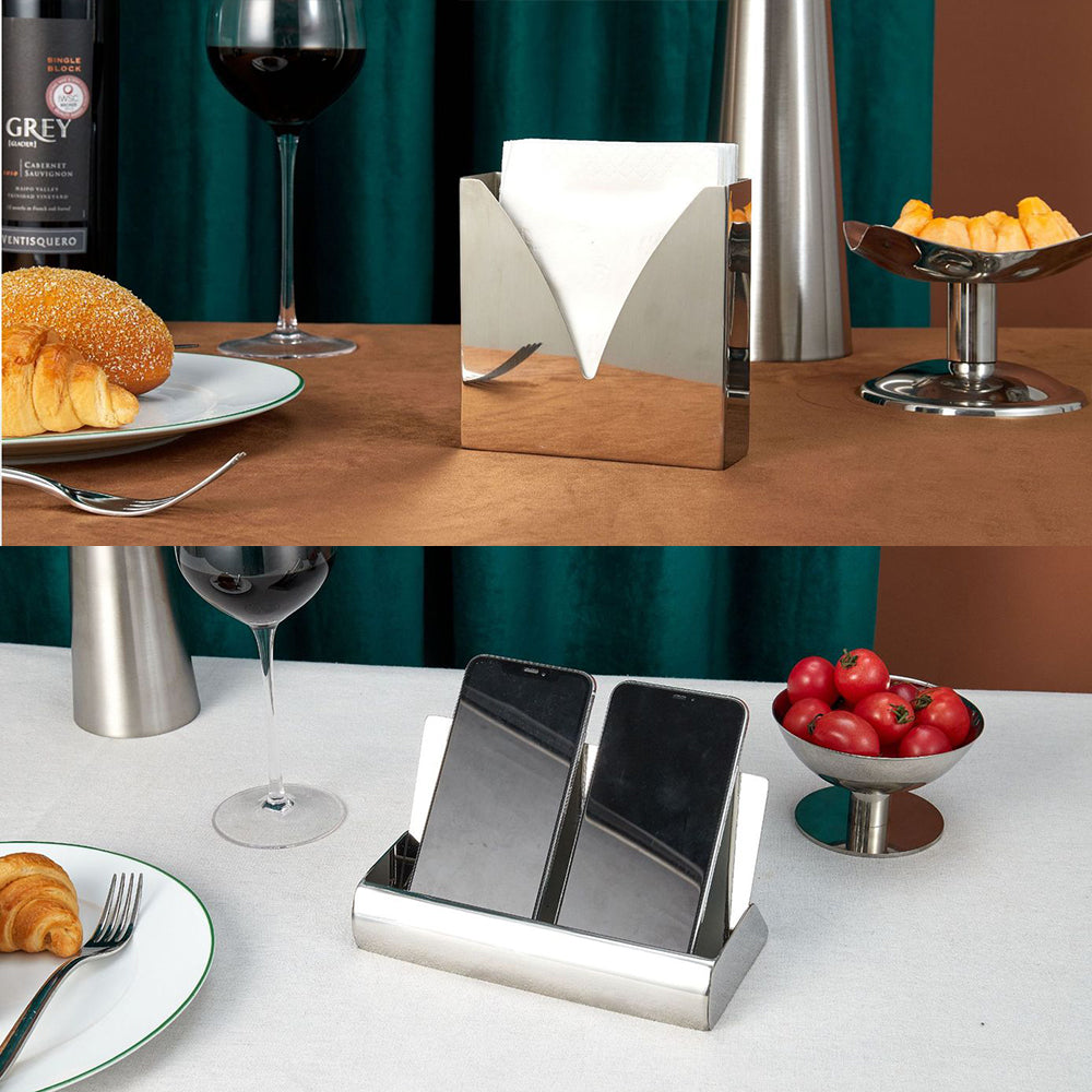 Custom Modern Waterproof Rectangle Square Kitchen Hotel Tissue Box Cover Buffet Dining Table Napkin Holders