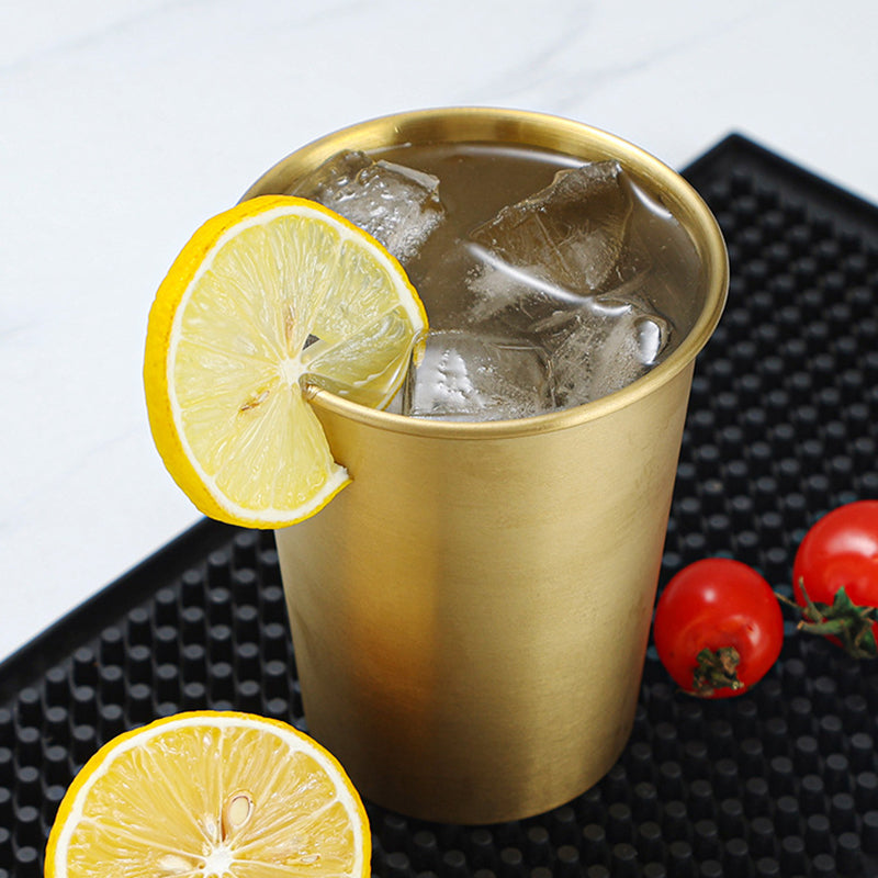 Wholesale Durable Freezer Safe 304 Stainless Steel Hammered Gold Diamond Pattern Japandi Style Beer Stein for Restaurant Use