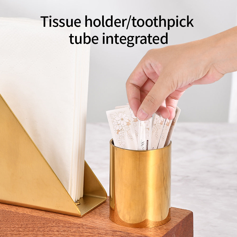 Modern Stainless Steel Napkin Tissue & Toothpick Holder Square Restaurant Towel Storage Home Bar Cafe Use Waterproof Durable
