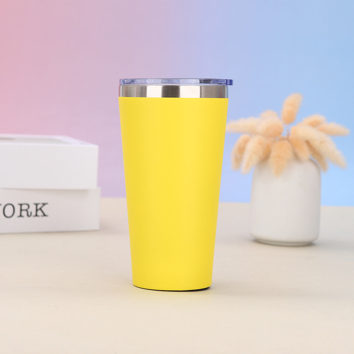 Yurtrain Custom 16oz Double Wall Vacuum Thermal Tea Tumbler Stainless Steel Insulated Travel Coffee Cup Mug