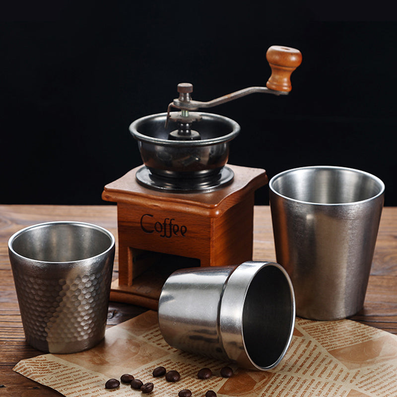 Double Wall Stainless Steel Vacuum Insulated Thermos Coffee Mug Portable Europe Style Party Use for Coffee Milk Tea Wine Glass