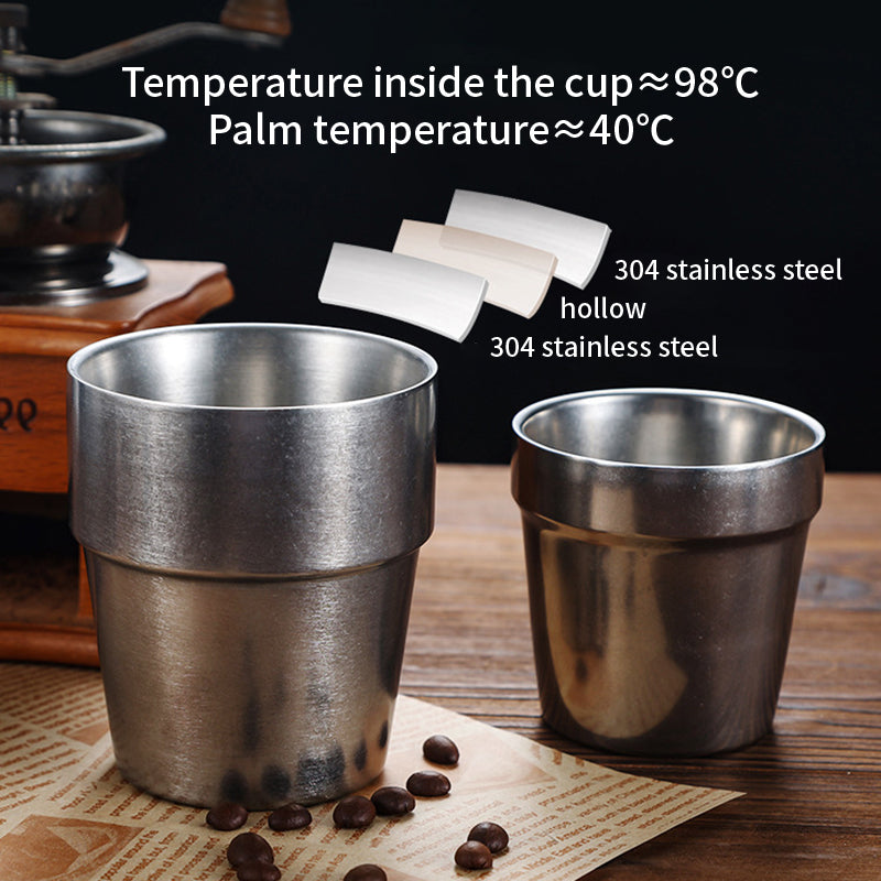 Double Wall Stainless Steel Vacuum Insulated Thermos Coffee Mug Portable Europe Style Party Use for Coffee Milk Tea Wine Glass