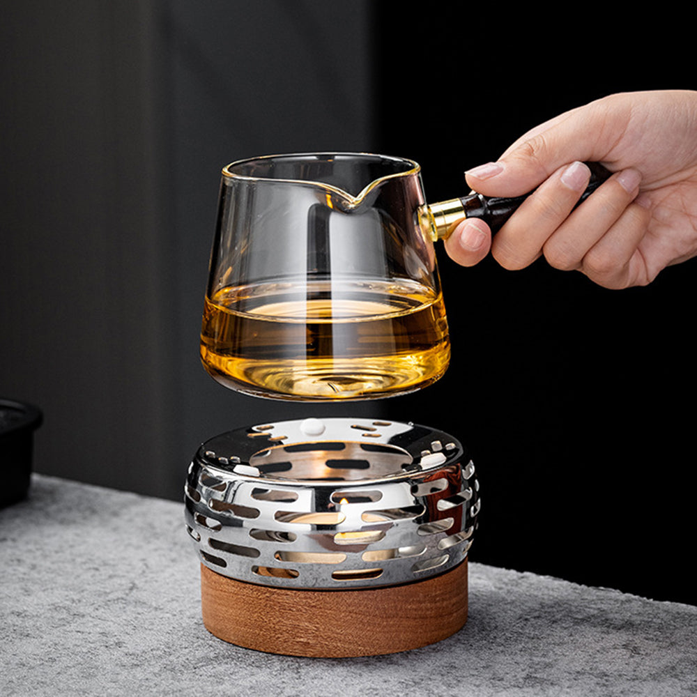 Hot Sale Yurtrain Luxury Heat Resistant Clear High Borosilicate Glass Flower Tea Stove Teapot 24h Keep Warm Health Pot Infuser