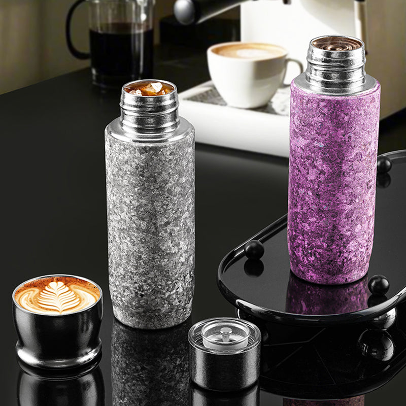 100% Titanium Double-Walled Vacuum Insulated BPA Free Portable Sport Water Bottle Filter Tea Coffee Wine Whisky Luxury Business