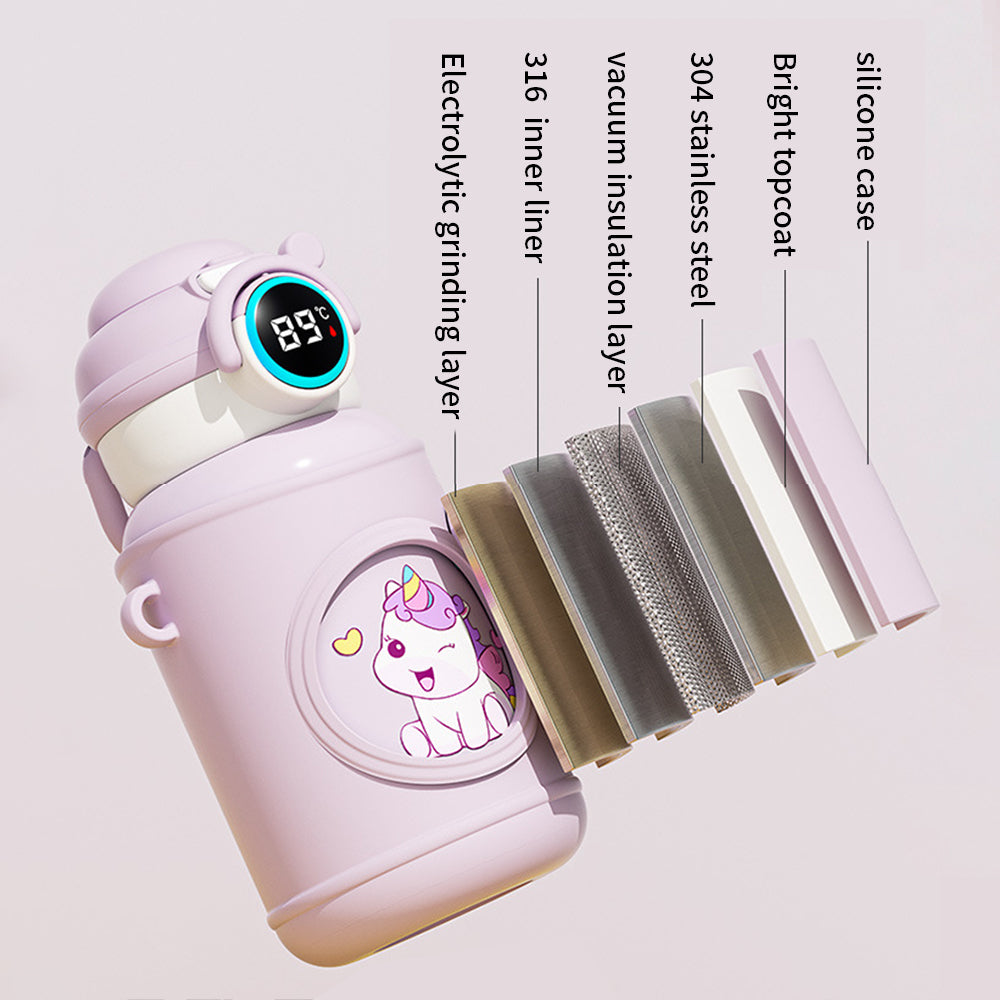 Yurtrain Customized Cartoon 316 Stainless Steel 520ml Stainless Steel Vacuum Flask for Kid Insulated Water Bottle for Outdoor