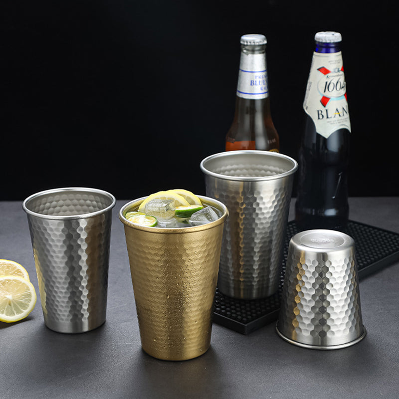 Yurtrain 304 Stainless Steel Hammered Diamond Pattern Vacuum Flask Thermos Anti-Scalding Portable Outdoor Party Drinkware