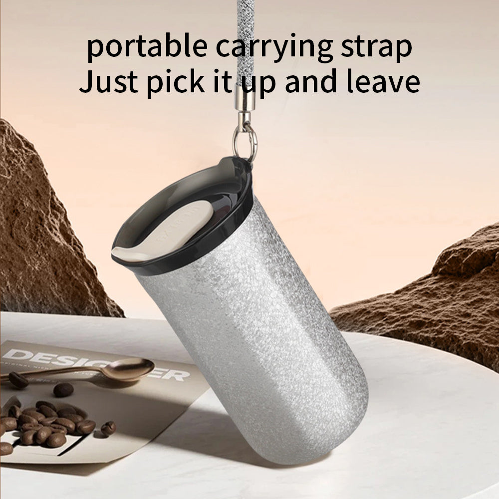 Titanium Coated Thermos Coffee Tea Tumbler 400ml Stainless Steel Insulated Car Thermal Mug Portable Cup Water Bottle Flasks