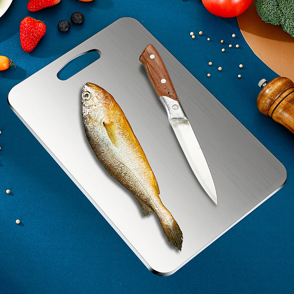Easy Clean Eco-Friendly Dishwasher Safe 2.0cm Thick Double Sided 100% Pure Titanium Rectangle Chopping Block Cutting Board Set