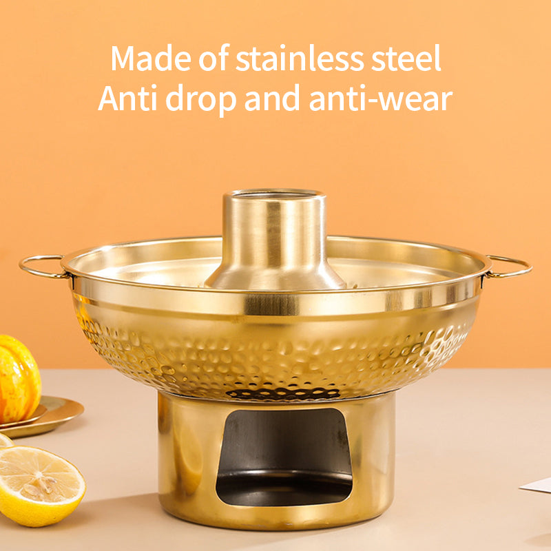 Korean Stainless Steel Induction Cooker Compatible Dishwasher Safe Modern Luxury Design Dry Ice Hot Pot for Restaurant Use