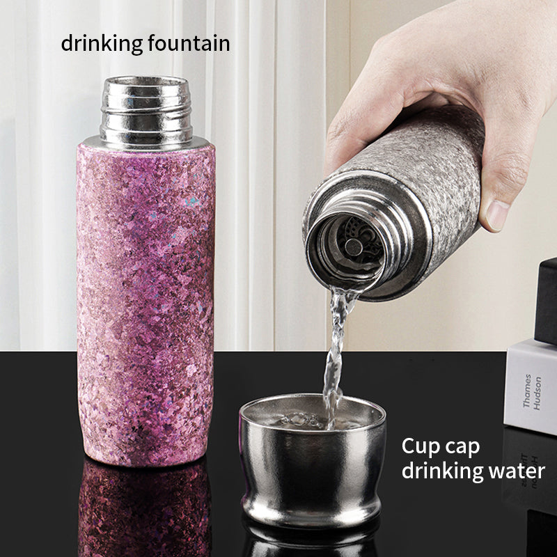 100% Titanium Double-Walled Vacuum Insulated BPA Free Portable Sport Water Bottle Filter Tea Coffee Wine Whisky Luxury Business