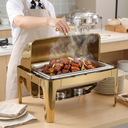 Factory Direct Food Warmer Buffet Chafing Dishes Hot Pot Food Warmer Set for Cantering