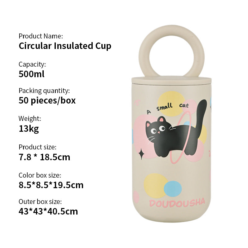 Yurtrain New 304 Stainless Steel Lock High-Value Portable Insulated Crossbody Coffee Cup Vacuum Technology Style for Travel