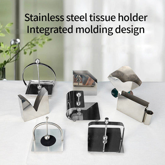 Custom Modern Waterproof Rectangle Square Kitchen Hotel Tissue Box Cover Buffet Dining Table Napkin Holders