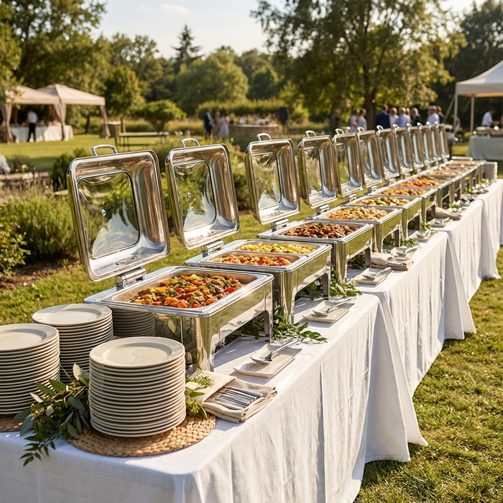 Stainless Steel Chafing Dishes Buffet Food Warmer Chafing Dish Buffet Set Luxury Chafing Dish