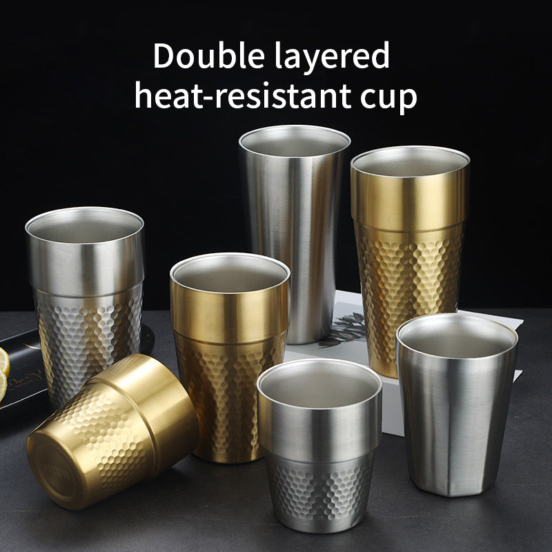 Double-wall Stainless Steel Beer Cups Coffee Mugs for Cold Drinks Travel Party Use Portable Outdoor Design Keep Cold