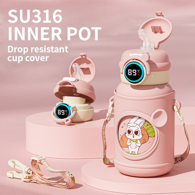 Yurtrain Customized Cartoon 316 Stainless Steel 520ml Stainless Steel Vacuum Flask for Kid Insulated Water Bottle for Outdoor