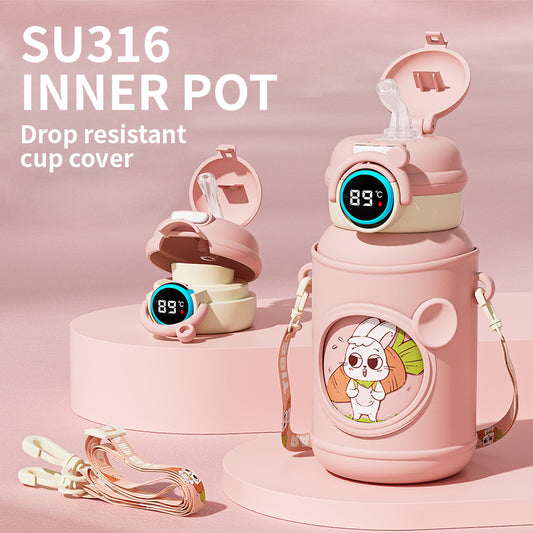 Yurtrain Customized Cartoon 316 Stainless Steel 520ml Stainless Steel Vacuum Flask for Kid Insulated Water Bottle for Outdoor