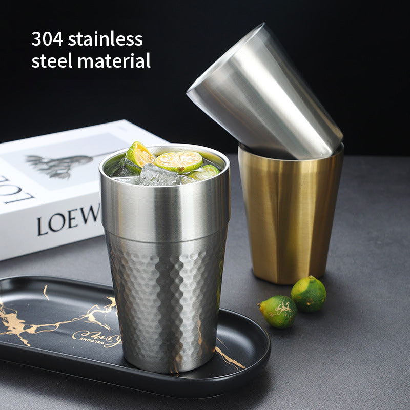 Double-wall Stainless Steel Beer Cups Coffee Mugs for Cold Drinks Travel Party Use Portable Outdoor Design Keep Cold