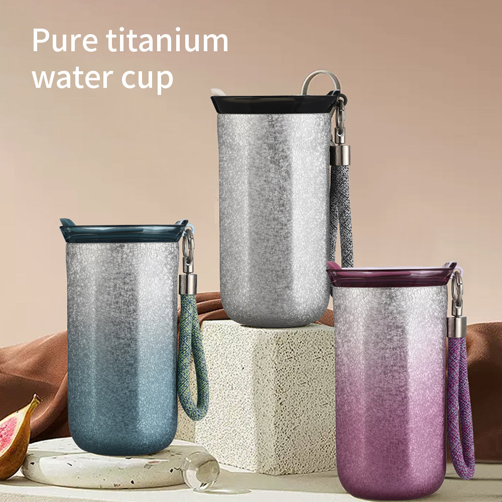 Titanium Coated Thermos Coffee Tea Tumbler 400ml Stainless Steel Insulated Car Thermal Mug Portable Cup Water Bottle Flasks
