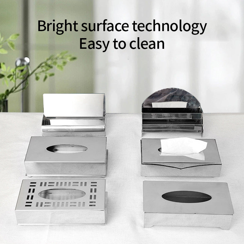 Custom Modern Waterproof Rectangle Square Kitchen Hotel Tissue Box Cover Buffet Dining Table Napkin Holders