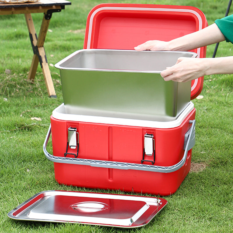 Yurtrain Food Warmer Hot Pot Party and Picnic Ice Cooler Box Extra Large Double Insulated Bucket Rectangle Storage Box